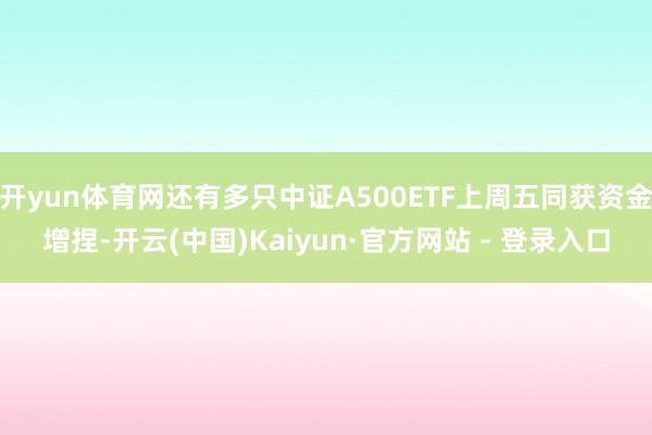 开yun体育网还有多只中证A500ETF上周五同获资金增捏-开云(中国)Kaiyun·官方网站 - 登录入口