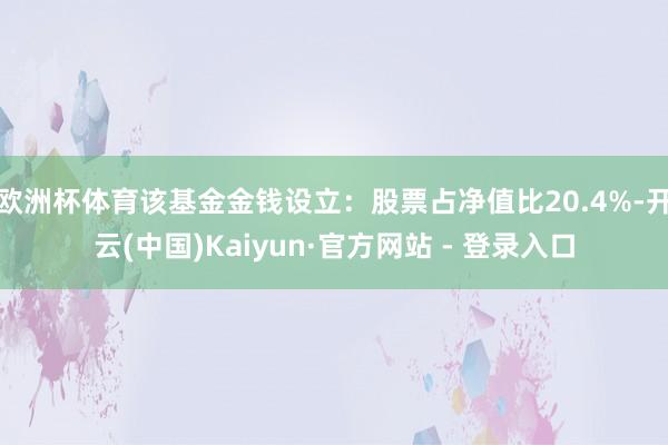 欧洲杯体育该基金金钱设立:股票占净值比20.4%-开云(中国)Kaiyun·官方网站 - 登录入口