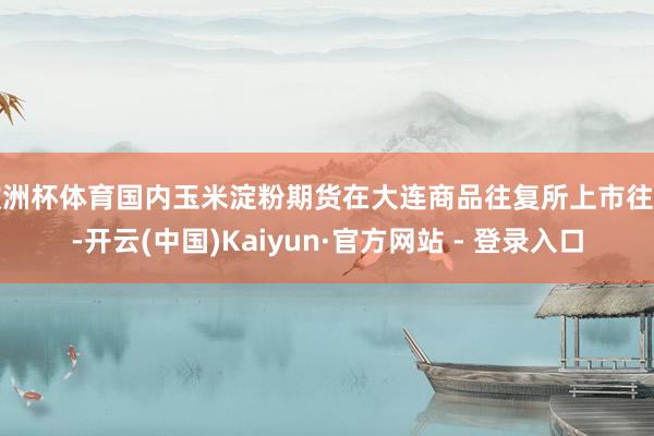 欧洲杯体育国内玉米淀粉期货在大连商品往复所上市往复-开云(中国)Kaiyun·官方网站 - 登录入口