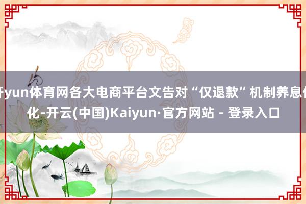 开yun体育网各大电商平台文告对“仅退款”机制养息优化-开云(中国)Kaiyun·官方网站 - 登录入口