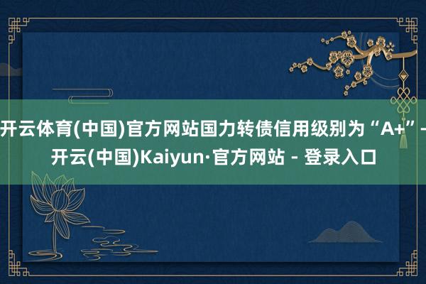开云体育(中国)官方网站国力转债信用级别为“A+”-开云(中国)Kaiyun·官方网站 - 登录入口